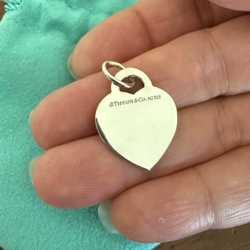 Vintage Tiffany & Co. Blank Heart Pendant - Medium Size COA INCLUDED